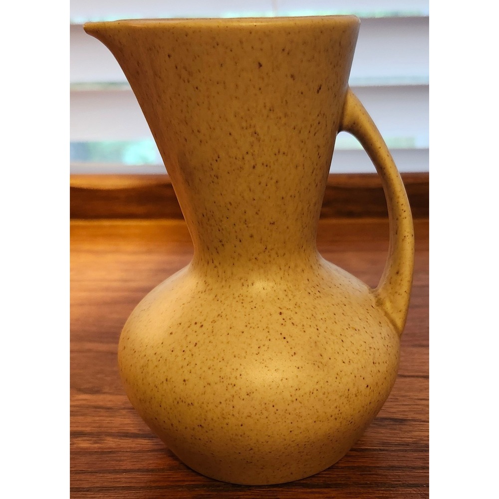 Vintage Laurel of California Stone-China Speckled Tan Mini Pitcher 5.5 Inch